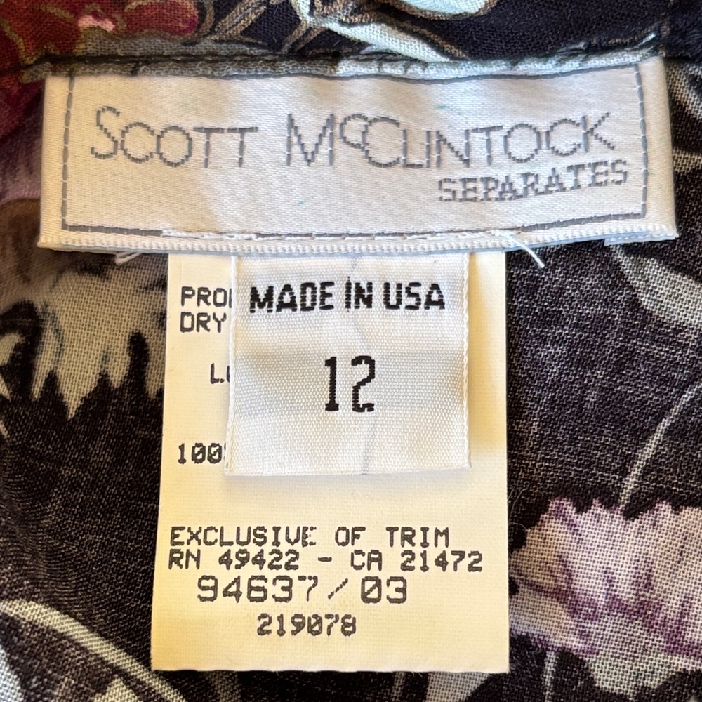 Vintage Scott McClintock Cottagecore Blouse & Pleated Skirt Set Size 12/10 - Picture 13 of 16